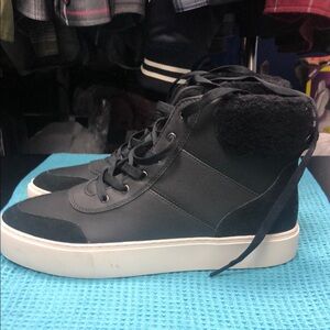 UGG Plush  “Cake Walk” Black High Top Sneakers